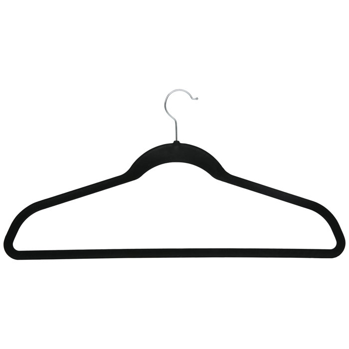 Rebrilliant 24 Pack Extra Wide Velvet Coat Hangers In Black Wayfair